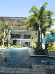 The refreshing pool at Technopark Hotel